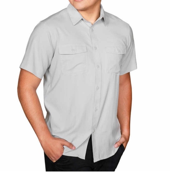 NEW! Columbia Men's Omni-Shade Short Sleeve Shirt GREY Outdoor Fishing  XXL 2XL - Picture 1 of 8